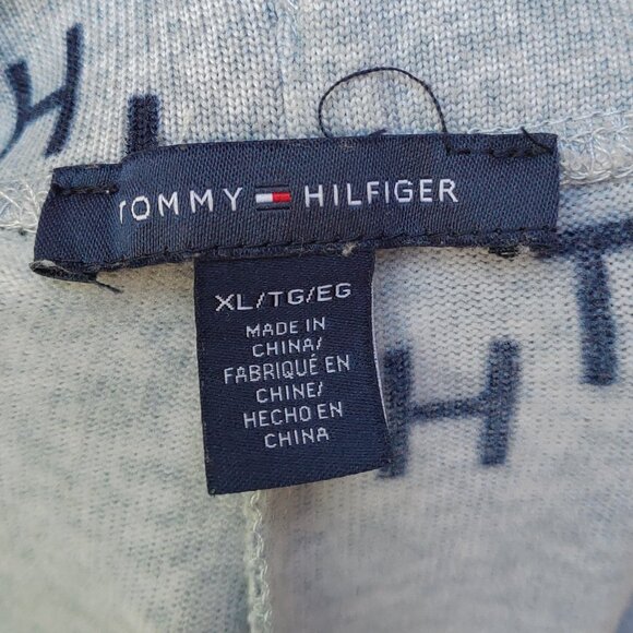 Tommy Hilfiger Gray Pajama Jogger Pants Blue Star Print Lounge Comfy - Picture 10 of 11